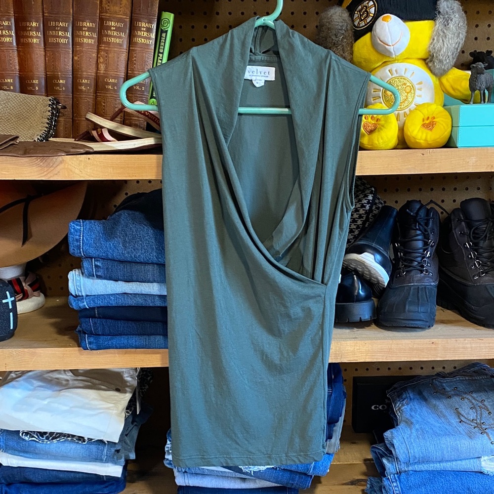 Velvet Olive Green Apparel